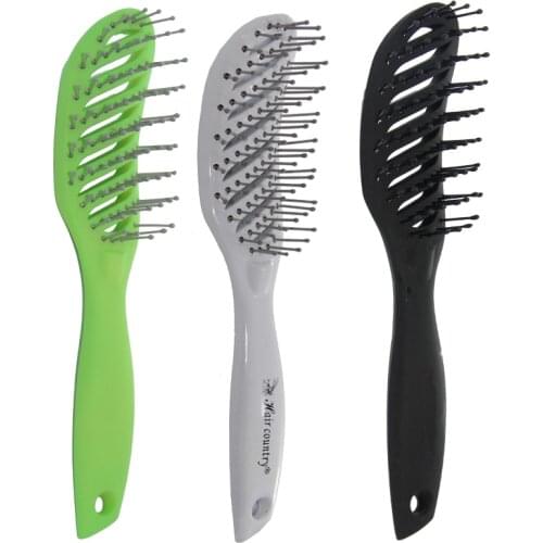 Free shipping Professional Curved Brush, hair wig brush suitable for wig hair styling, vent comb in Three colors