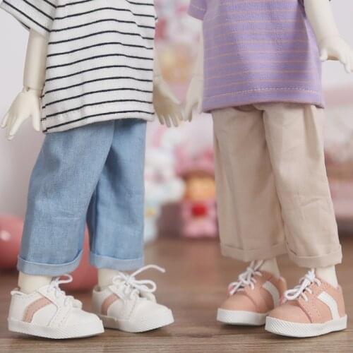 BJD 6-cent Baby dress Base style wide-leg trousers denim trousers loose-fitting 1/6 Yosd baby doll clothes pant