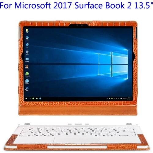 Genuine Leather Case For Microsoft Surface Book 2 13.5'' Tablet PC Laptop Sleeve Split Design For 2017 Book2 Screen Film Gift