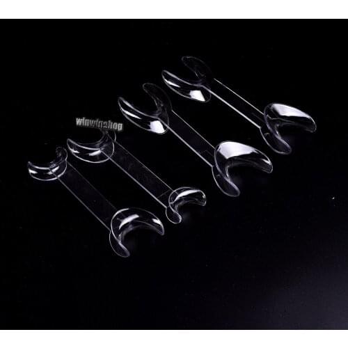 4pcs Intraoral Orthodontic Cheek Retractor T shape Dental Equipment Clear Mouth Opener