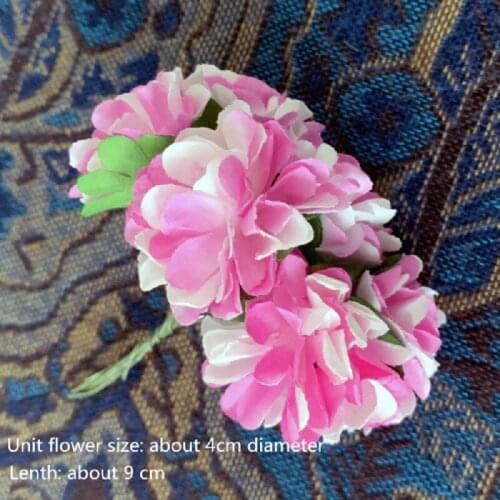 144pcs Artificial Flowers Mothers Day Carnation DIY Decoration Bouquet Pink Party Home Gift Scrapbook Accessories Crafts