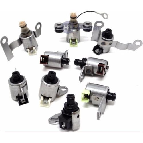 JF506E 5F31 09A for JATCO Transmission Shift Solenoid Gearbox Kit Set 9pc & Gasket for for Nissan Mitsu Mazda Rover Volkswagen