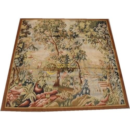 Chinese Wall walls tapestry Brown Fashionable Circular Household Decoration Mat Geometric Patterns Aesthetic