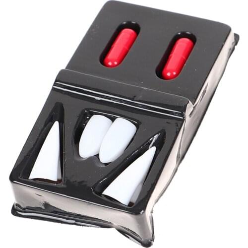 6pcs/1set Fright Fangs (4pcs) and 2pcs Blood Capsule Joke Prank Teeth with Blood Vampire Tooth Caps Halloween Fake Blood Cosplay