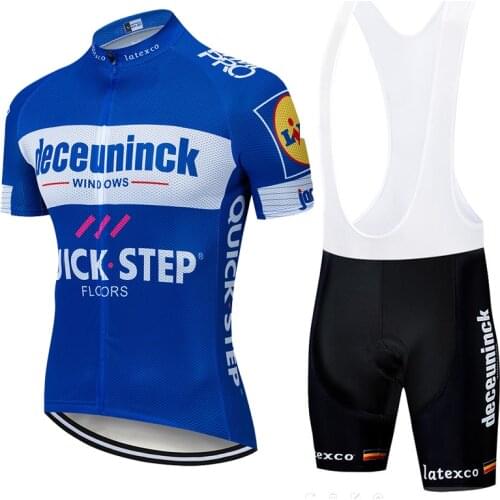 Quickstep Bicycle Team Short Sleeve Suit Men Set Mtb Clothing Equipment Anti-sweat Quick Dry Clothes Bike Mesh Endura Red