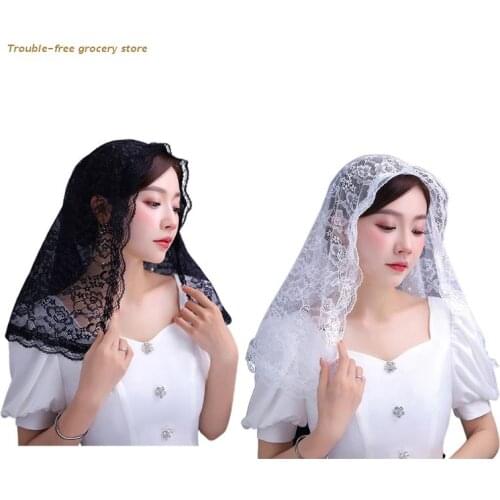 Latin Mass Veil Lace Mantilla for Bride Catholic Church Special Feast Days
