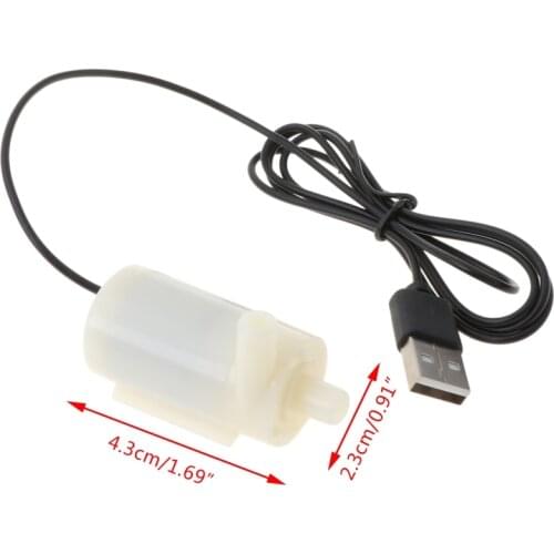 Micro Mini Submersible Water Pump Fish Tanks Aquarium Usb Powered DC 5V 2-3L/min