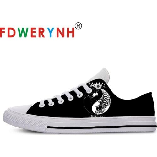 Mens Low-top Casual Shoes Samael Band Most Influential Metal Bands of All Time 3D Pattern Logo Men Shoes