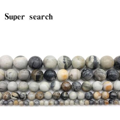 Natural Stone Gorgeous Picasso Round Loose Beads Fit Diy Bracelet Women Necklace For Jewelry Making Accessories