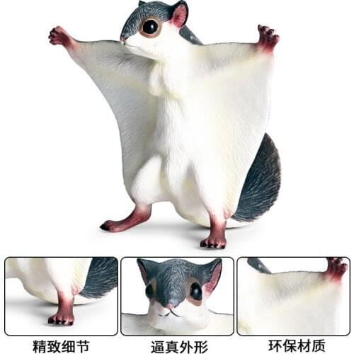 Pteromys Volans Animal Figure Collectible Toys Kids Plastic Cognition Toys Wild Animal Action Figures