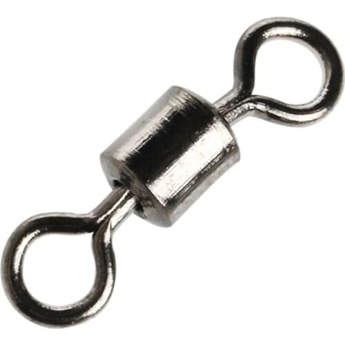 Fishing Gear Swivel 100 Bags of Black and White American Fishing Gear Outdoor Fishing Gadget Swivel Copper Swivel