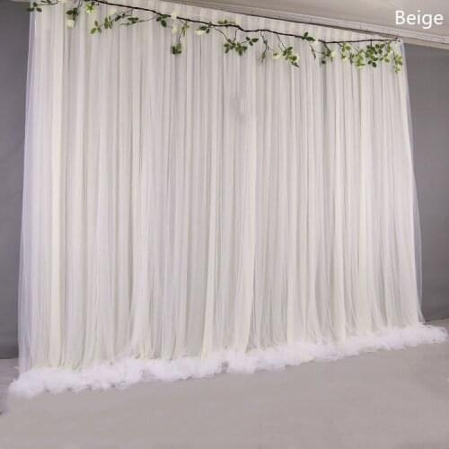 Silk Cloth Wedding Backdrop Drapes Panels Hanging Curtains Yarn Stage Blackground Photo Party Events DIY Decoration Textiles