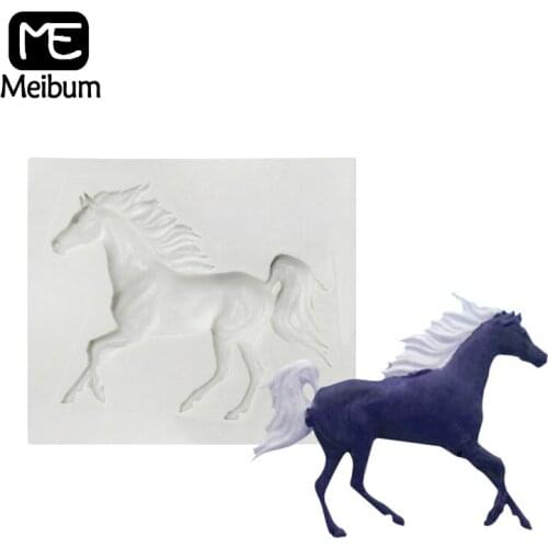 Meibum Gummy Silicone Mold Fondant Cake Decorating Molds Horse Shaped Decoration Accessories Gumpaste Milky Baking Pan