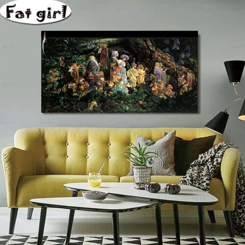 Modern Home Decor Diamond Painting Famous Portrait Elf 5D Diy Mosaic Embroidery Cross Stitch Full Square Round Drill Wall Poster