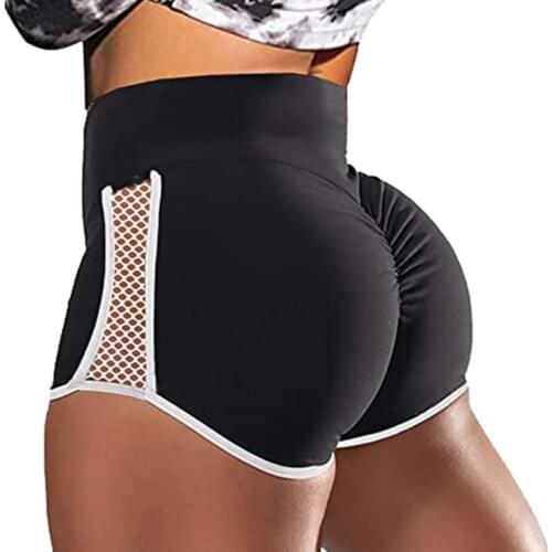 Sports Seamless Yoga Shorts Women Push Up High Waist Fitness Shorts Solid Slim Workout Short Pants S-2XL 2021 New