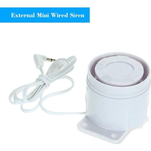 External Mini Wired Siren 110dB Prompt Alert Alarm to Anti-thief Intrusion Smoke Alarm & Gas Leakage from Home Alarm System