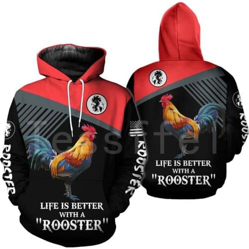 Tessffel Animal Symbol Chicken Rooster Funny Crewneck NewFashion Tracksuit Harajuku 3DPrint Zipper/Hoodies/Sweatshirts/Jacket 17