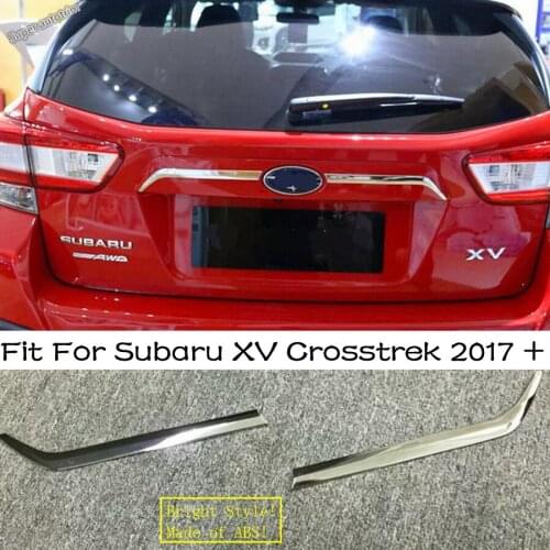 Lapetus Rear Trunk Lid Tailgate Hatch Back Door Handle Molding Boot Garnish Strip Trim Fit For Subaru XV Crosstrek 2017 - 2020