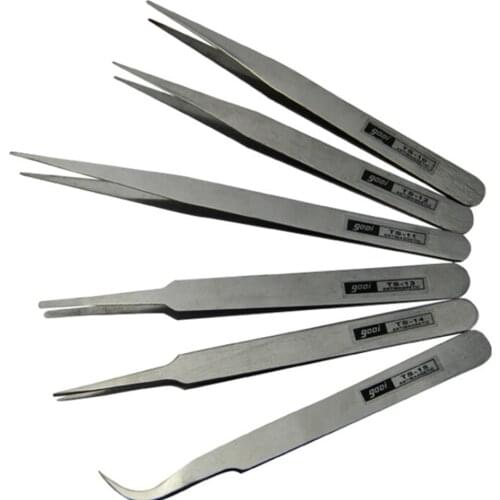 1Pc Excellent Quality Stainless Steel Repair Tools Industrial Anti-static Tweezers watchmaker