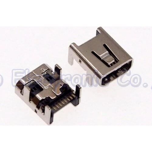 10pcs Mini 8p usb female socket charging port connector for camera etc 4 DIP Feet