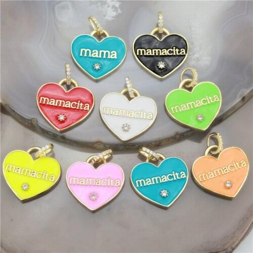 25mm 10pcs/lot Mothers Day Theme pendant,mama shape enamel charm,bracelet/necklace jewelry making component wholesale