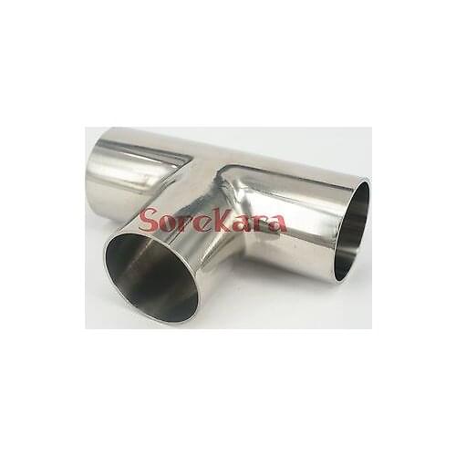 45mm O/D 304 Stainless Steel Sanitary Weld Tee Connector Pipe Fitting
