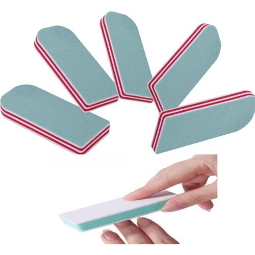 5pcs Nail Art File Sandpaper Sanding Buffer Block Pedicure Manicure Buffing UV Gel Polish Professional Tools 100Pcs Two Sides D