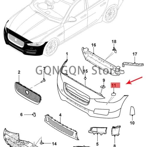 CAR is suitable for XE front bumper spray cover 2015 -2021Jag ua rxe headlight cleaning spray cover cleaning spray gun cover