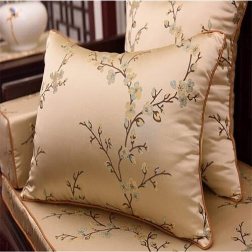 Free Shipping Classical Chinese Plum Blossom Throw Pillow Inner Embroidery Stain Cushion Chair Soft Mat Home Decora Waist Bloste