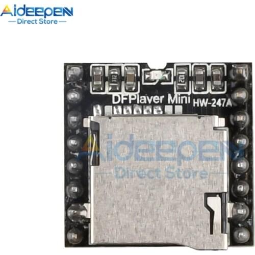 DFPlayer Mini MP3 DF Player Module Board MP3 Audio Voice Decode Board For Arduino Supporting TF Card U-Disk IO/Serial Port/AD