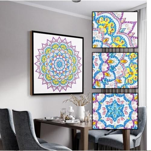 DIY Diamond Painting Special Flower Mandala Diamond 5D Embroidery Painting Cross Stitch Mosaic Crystal Diamond Sticker Decoratio