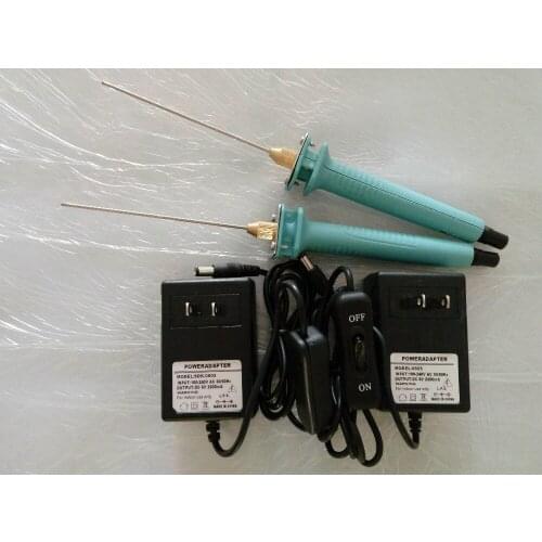 2pcs 10cm Electric Hot Knife Foam Styrofoam Cutter Pen+ 2pcs Electronic Voltage Transformer Adaptor (EU plug available)