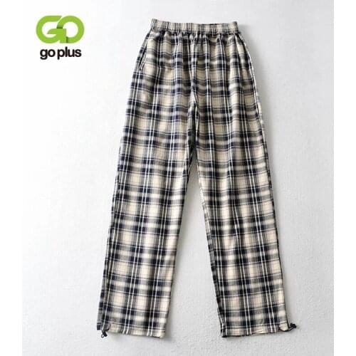 GOPLUS Women's Plaid Trousers