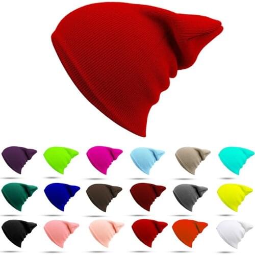 Cotton Winter Hats Outdoor Female Skullies Beanies Unisex Casual Solid Color Knitted Hedging Cap For Adult Hip Hop DIY Headgear