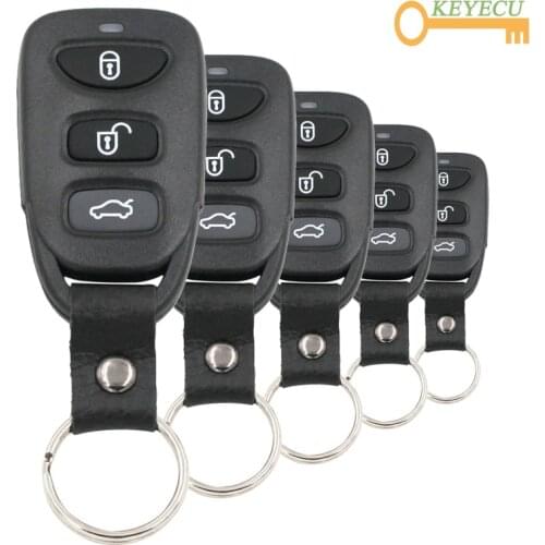 KEYECU 5 Pieces/Lot, XHORSE English Version XKHY00EN for Hyundai Style Wire Universal Remote Key - 3 Buttons - for VVDI Key Tool