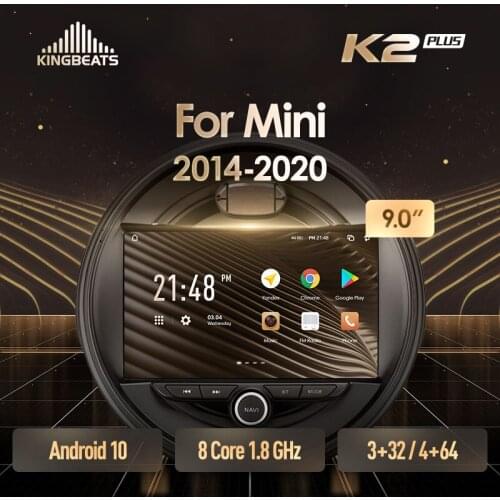KingBeats Android 10 Octa-Core head unit HU 4G in Dash Car Radio Multimedia Video Player Navigation GPS For BMW Mini 2014 - 2020 no dvd 2 din Double Din Android Car Stereo 2din