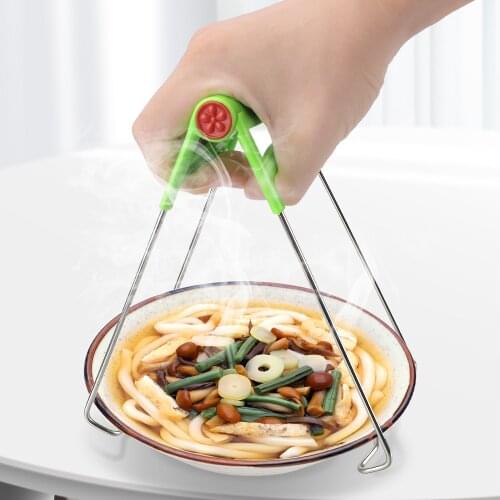 NICEYARD Stainless Steel Hot Bowl Clip Pot Dish Holder Heat insulation Plate Tong Anti-hot Clamp Gripper Kitchen Tools