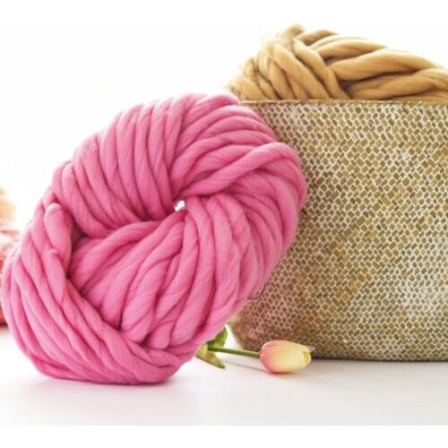 Hot High Quality 250g/lot Super Chunky 100% Wool Yarn For Knitting Worsted Thick Yarn Eco-Friendly Dyed Hat Coat