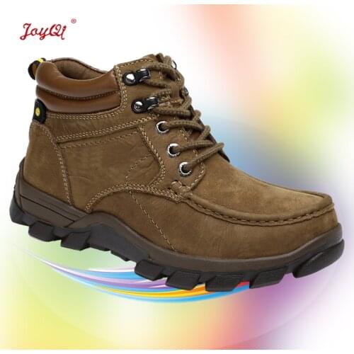 Men boots winter snow warm cowboy water proof safety male shoes plus size 39-47 JOY-052