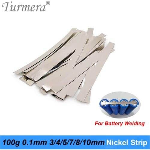 100g 0.1mm 4mm 5mm 7mm 8mm 10mm 18650 Li-ion Battery Nickel Sheet Plate Nickel Strip spot welding machine Battery Pack welding