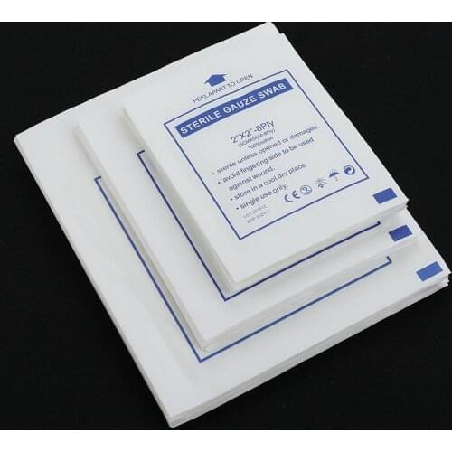 New 10pcs/lot Gauze Pad Cotton First Aid Waterproof Wound Dressing Sterile Gauze Pad Wound Care Supplies 3 sizes