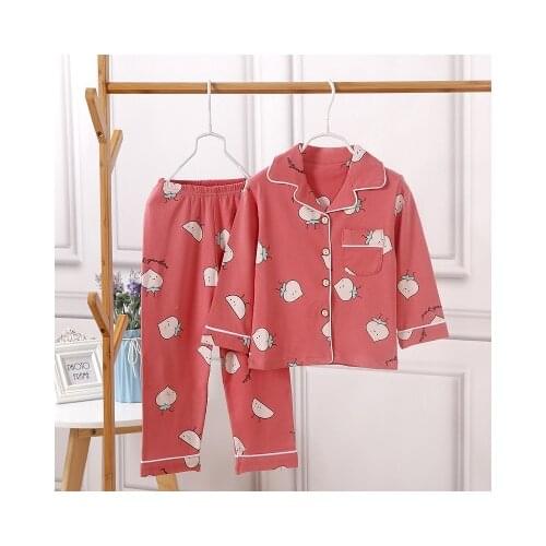 2020 new childrens spring and autumn cotton home wear, boys and girls pajamas and kids clothes pajamas set