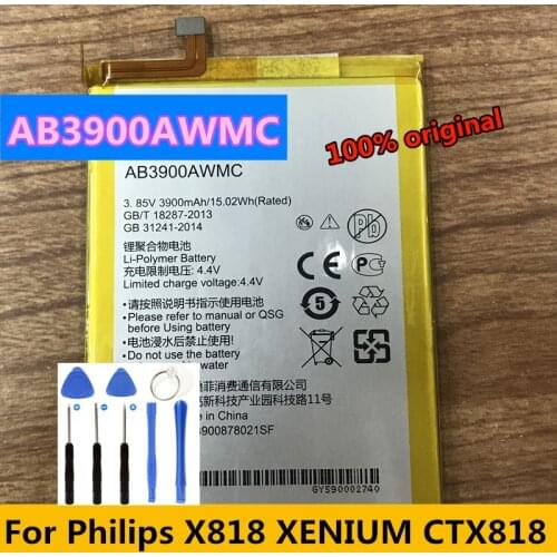 Original AB3900AWMC Battery For Philips X818 For XENIUM CTX818 AB3000LWMT For PHILIPS S329 Xenium CTS329 Batteries