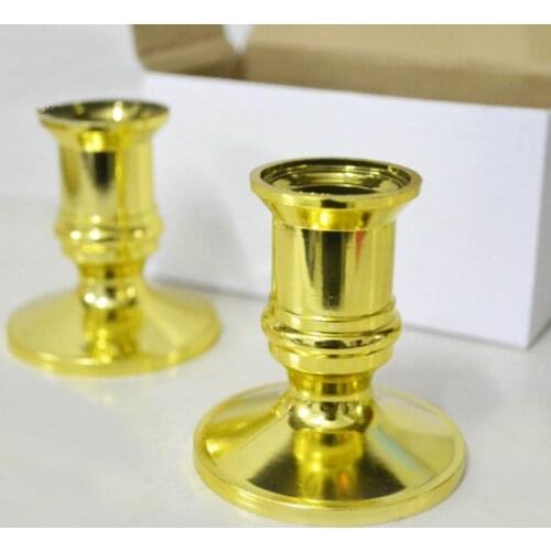 Plastic Candle Base Holder Pillar Candlestick Stand for Electronic Candles Holder Christmas Party Home Wedding Decoaration 2 PCS
