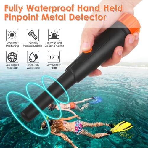 Metal Detector IP68 Fully Waterproof Handheld Metal Finder Treasure Hunter Finder Non-motion All-metal Detector High Sensitivity