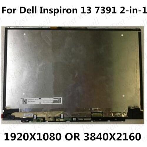 Test well 13.3" for Dell Inspiron 13 2-in-1 7391 FHD 1920*1080 or 4K 3840X2160 LCD Screen Touch with Frame Assembly Replacement