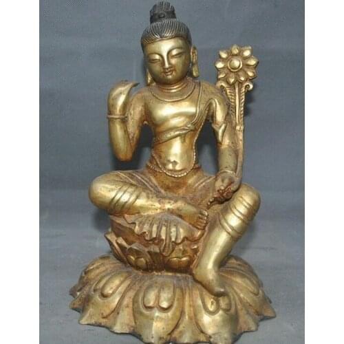 Tibet Buddhism bronze Gilt Tara Kwan-yin guanyin goddess God Buddha statue