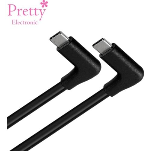 Type-c To Type-c Cable Double Type-c 5A Fast Charging PD 100W Wire Right Angle USB C Male to Male Cord For Laptop Tablet