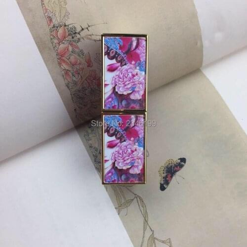 Lip Balm Tube 12.1mm Empty Square Lipstick Tube Empty 3D Printing Lipstick Tube Paking Opera Facebook Lip Balm Container 30pcs