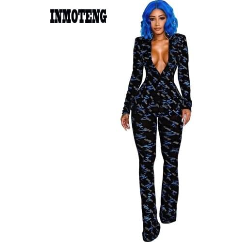 INMOTENG 2019 Business Work Office Spring Winter Women Fashion Full Sleeve Coat Tracksuits Blazers Pants 2pcs Suits Cardigan